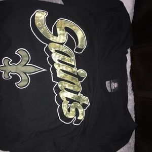 Long sleeve black saints shirt